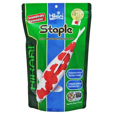 Hikari USA Staple Growth Formula Pellet Fish Food for Koi and Other Pond Fishes 1ea/17.6 oz, LG
