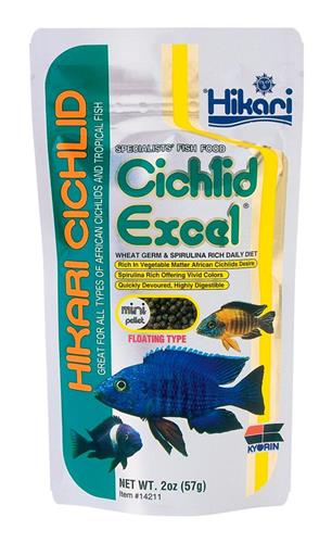 Hikari USA Cichlid Excel Pellets Fish Food 1ea/2 oz, Mini
