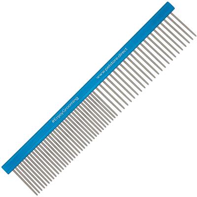 7" 50/50 Flat Blue Comb by PetStore.Direct