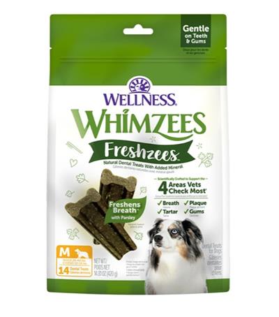 Whimzees Freshzees Dog Dental Treats Medium Size Stick 14ct