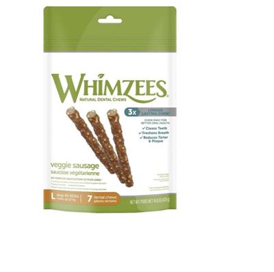 Whimzees Veggie Sausage Large 14.8 oz. Bag