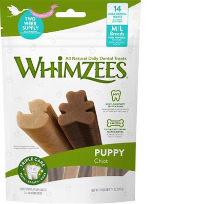 Whimzee Puppy Chews Medium-Large 7.4Oz