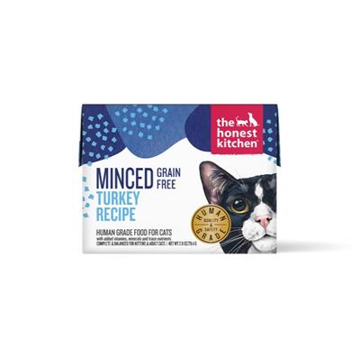 The Honest Kitchen Cat Grain Free Minced Turkey in Bone Broth Gravy 2.8oz. (Case of 12)