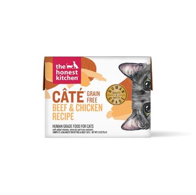 The Honest Kitchen Cat Cate Grain Free Pate Beef & Chicken 2.8oz. (Case of 12)