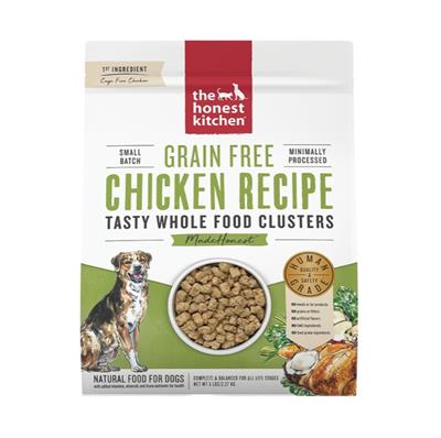 The Honest Kitchen Dog Clusters Grain Free Chicken 5 Lbs.