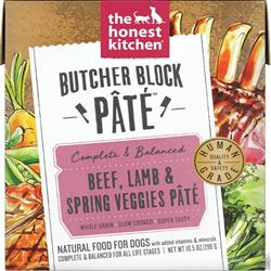 The Honest Kitchen Dog Butcher Block Pate Beef And Lamb 10.5oz. (Case of 6)