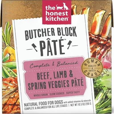 The Honest Kitchen Dog Butcher Block Pate Beef And Lamb 10.5oz. (Case of 6)