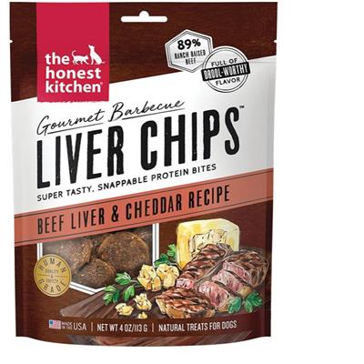 Honest Kitchen Dog Gourmet Beef Liver & Cheddar Chips 4oz.