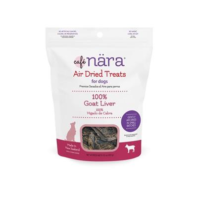 Café Nara 100% Goat Liver Air Dried Treats for Dogs, 3.5 oz Bag