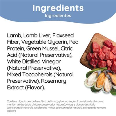 Café Nara Lamb & Green Mussel Air Dried Treats for Dogs, 3.5 oz Bag