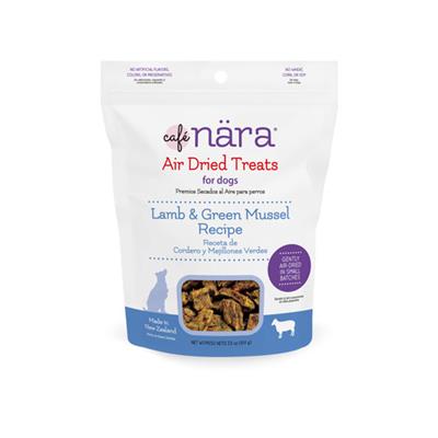 Café Nara Lamb & Green Mussel Air Dried Treats for Dogs, 3.5 oz Bag