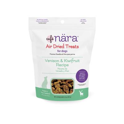 Café Nara Venison & Kiwifruit Air Dried Treats for Dogs, 3.5 oz Bag