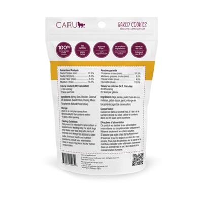 Caru Chicken, Sweet Potato & Parsley Baked Cookie Treats for Dogs, 4 oz bag