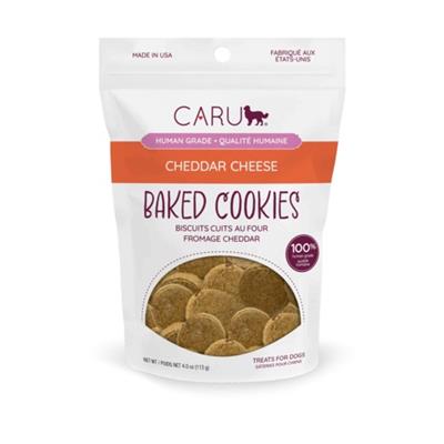 Caru Cheddar Cheese Baked Cookie Treats for Dogs, 4 oz bag