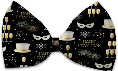 New Year's Eve Dog & Cat Bow Ties, "Fancy New Year"