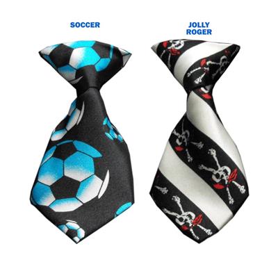 Dog & Cat Neck Ties, "Soccer & Pirates Group"