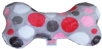 Dog Plush 6" Bone Toy, "Party Dots Group"