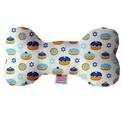 Hanukkah Dog Plush Bone Toy, "Hanukkah Jelly Donuts"
