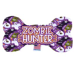 Halloween Dog Plush Bone Toy, "Zombie Hunter"