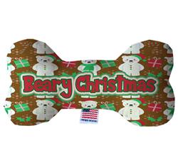Christmas Dog Plush Bone Toy, "Beary Christmas"