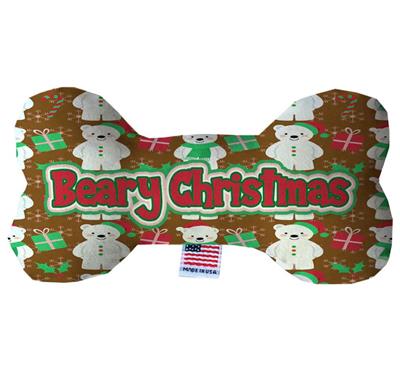 Christmas Dog Plush Bone Toy, "Beary Christmas"
