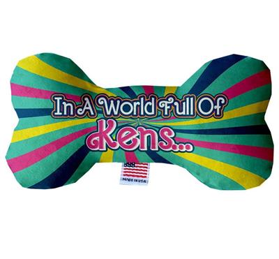 Dog Plush Double Sided Bone Toy, "Be An Allan"