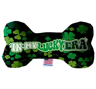 Dog Plush Bone Toy, "In My Lucky Era"