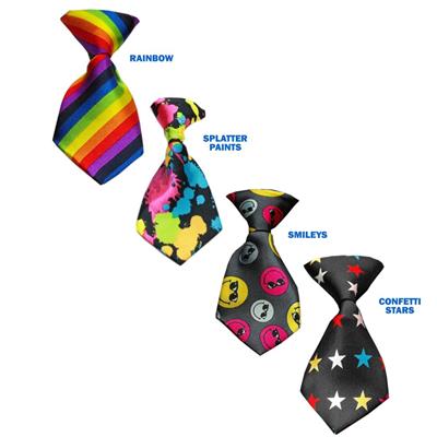 Dog & Cat Neck Ties, "Rainbow Group"