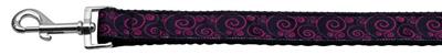 Dog & Cat Nylon Collar or Leash, "Pink & Black Swirly"