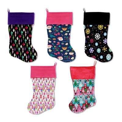 Christmas Velvet Stocking, "Christmas Party Group"