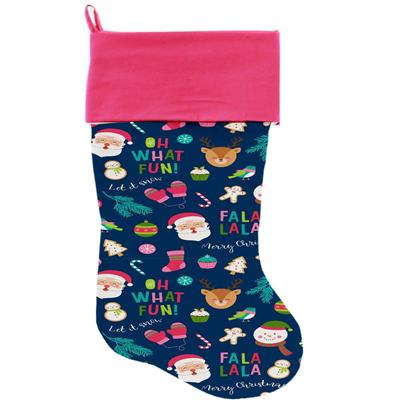 Christmas Velvet Stocking, "Christmas Party Group"