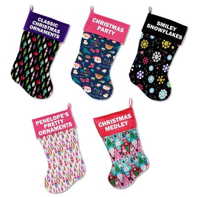 Christmas Velvet Stocking, "Christmas Party Group"