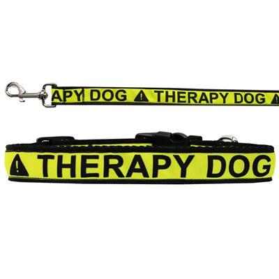Dog & Cat Nylon Collar or Leash, "Therapy Dog"