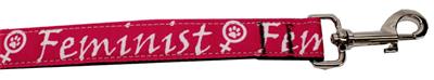 Dog & Cat Nylon Collar or Leash, "Feminist"