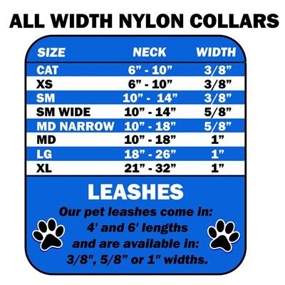 Dog & Cat Nylon Collar or Leash, "Woofs A Lot"