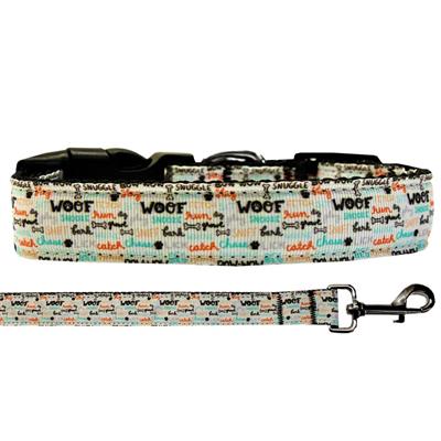 Dog & Cat Nylon Collar or Leash, "Woofs A Lot"