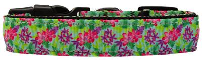 Dog & Cat Nylon Collar or Leash, "Island Flowers"