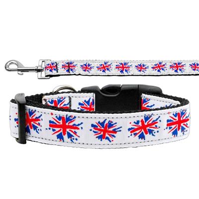 Dog & Cat Nylon Collar or Leash, "Graffiti Union Jack"