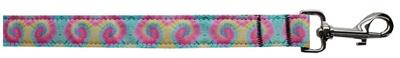 Dog & Cat Nylon Collar or Leash, "Pastel Tie Dye"