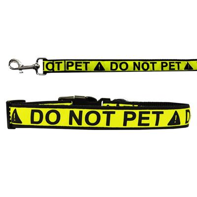 Dog & Cat Nylon Collar or Leash, "Do Not Pet"