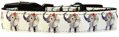 Dog & Cat Nylon Collar or Leash, "Pretty Baby Elephants"