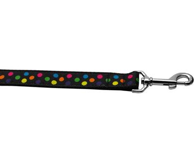 Dog & Cat Nylon Collar or Leash,  "Black Multi Dot"