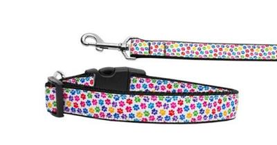 Dog & Cat Nylon Collar or Leash, "Confetti Paws"