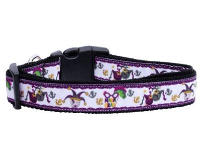 Dog & Cat Nylon Collar or Leash, "Mardi Gras"