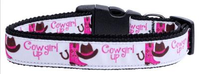 Dog & Cat Nylon Collar or Leash, "Cowgirl Up"