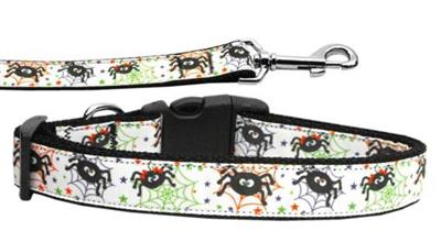 Halloween Dog & Cat Nylon Collar or Leash "Itsy Bitsy Spiders"