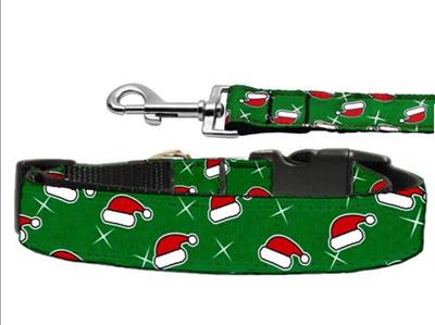 Dog & Cat Nylon Collar or Leash, "Santa Hats"