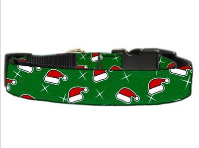 Dog & Cat Nylon Collar or Leash, "Santa Hats"
