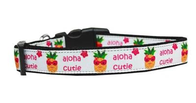 Dog & Cat Nylon Collar or Leash, "Aloha Cutie"