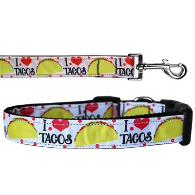 Dog & Cat Nylon Collar or Leash, "Taco Tuesday"